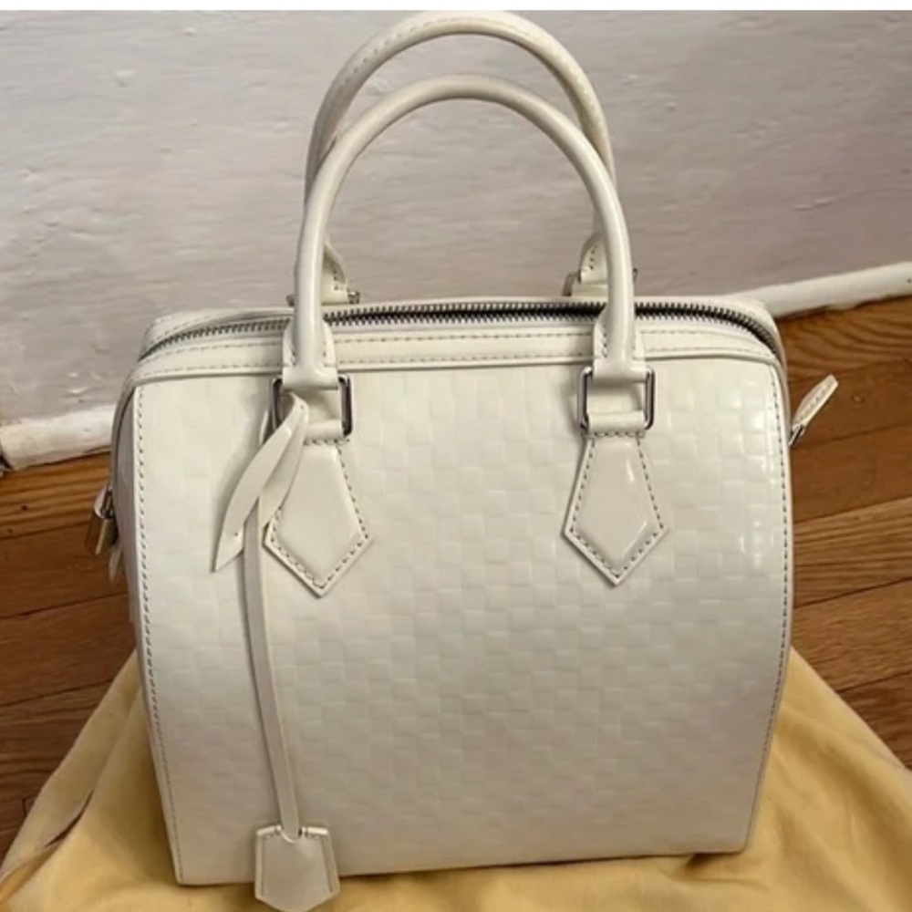 OBO~ Louis Vuitton Limited Edition Cream Damier Facette Speedy Cube PM